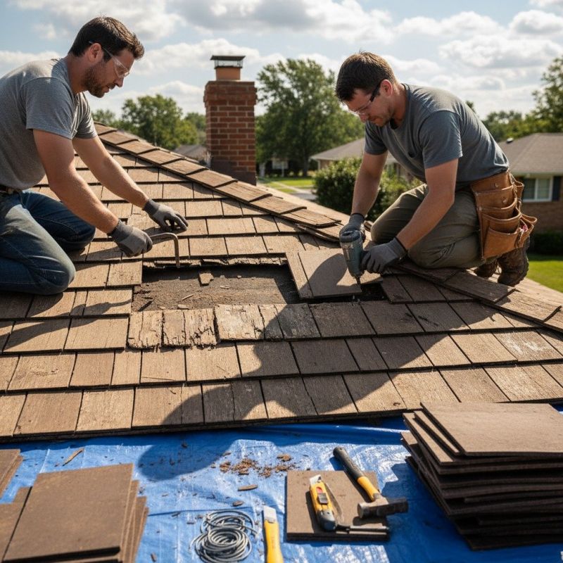 Local Shake Roof Repair pros at work